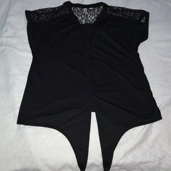 Women’s black button up lace - Picture 1 of 3